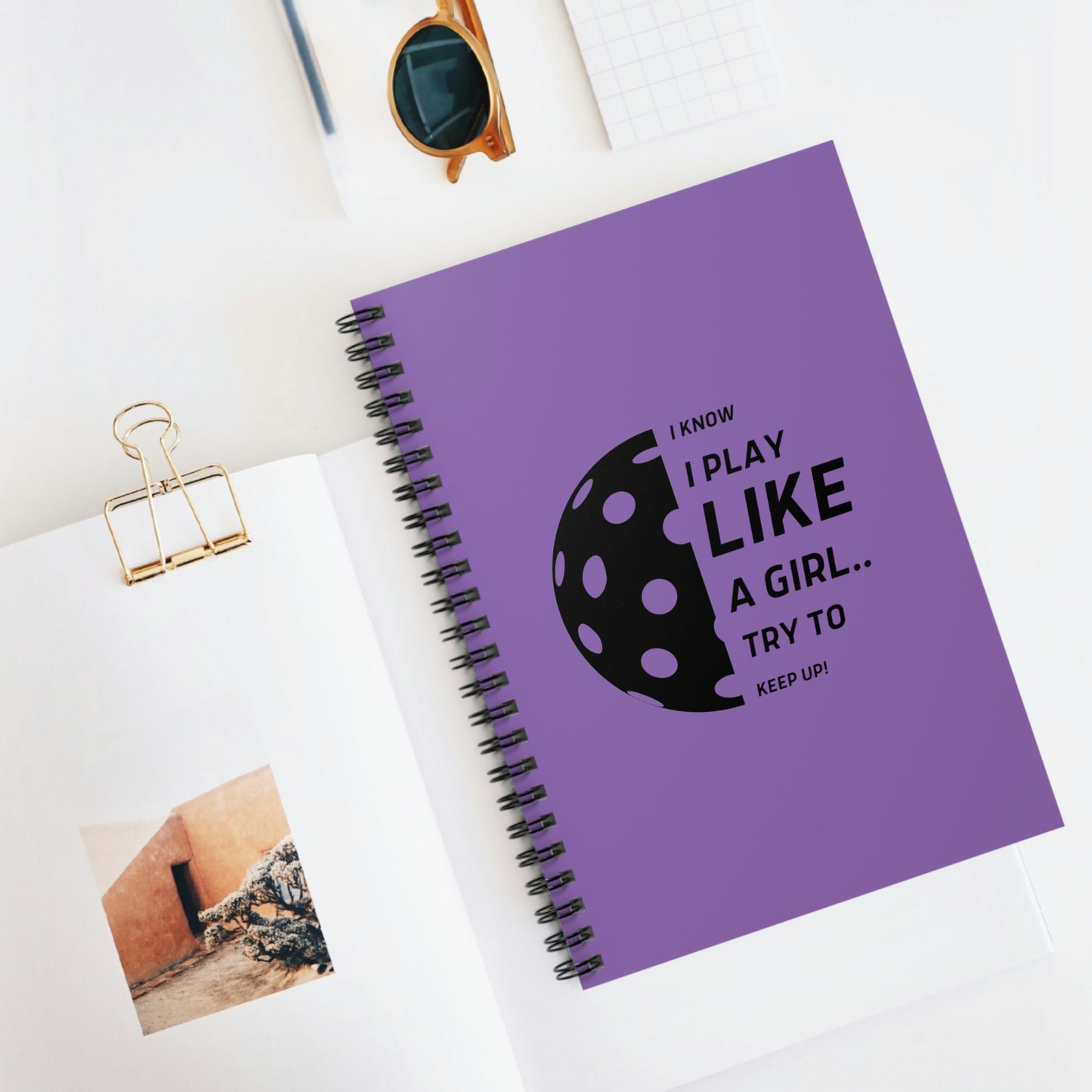Spiral Notebook - Ruled Line (Black Graphic)