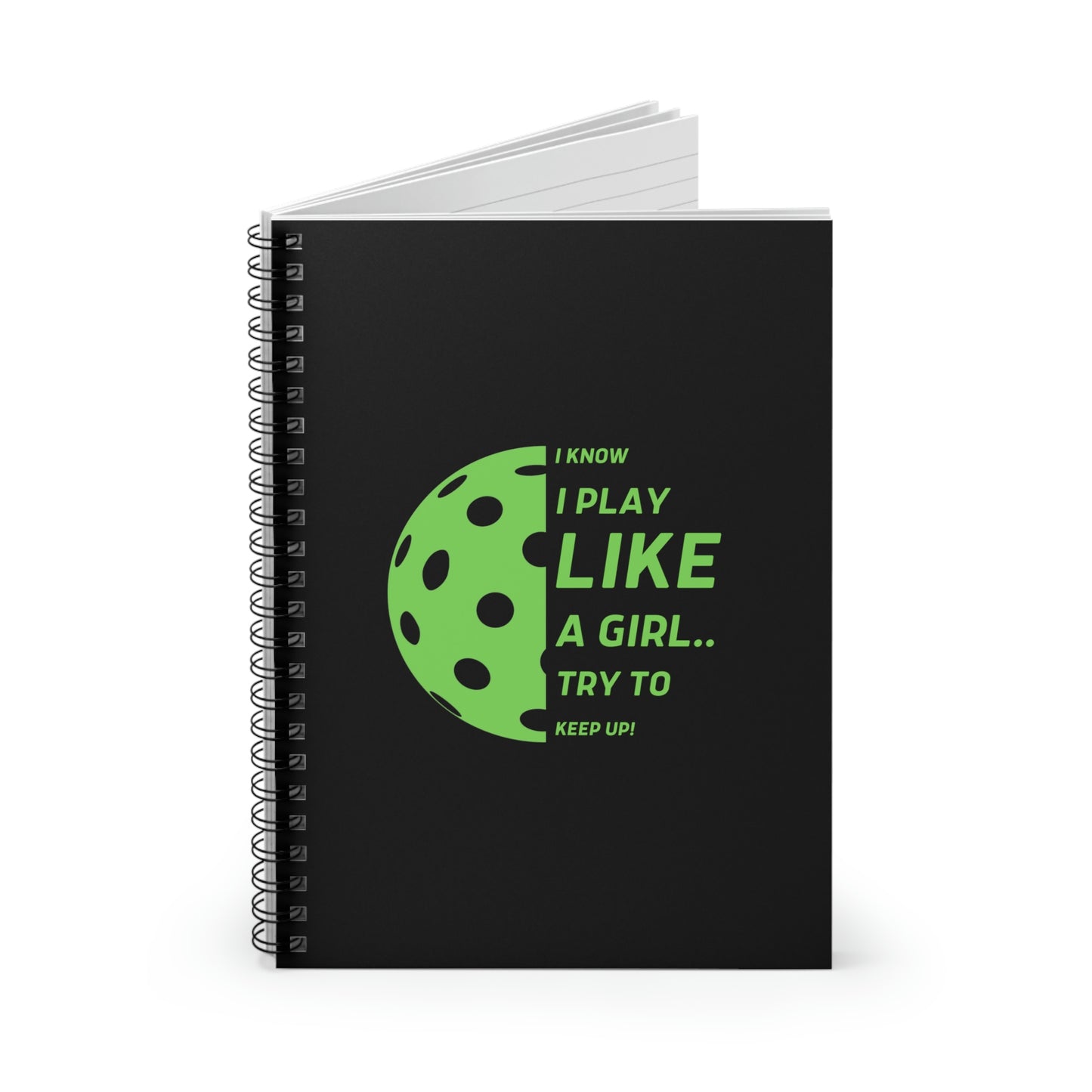 Spiral Notebook - Ruled Line (Green Graphic)