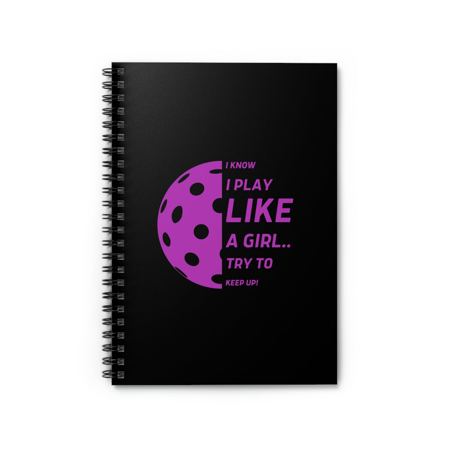 Spiral Notebook - Ruled Line (Purple Graphic)