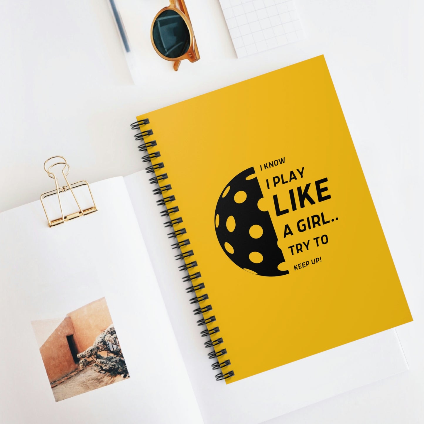 Spiral Notebook - Ruled Line (Black Graphic)