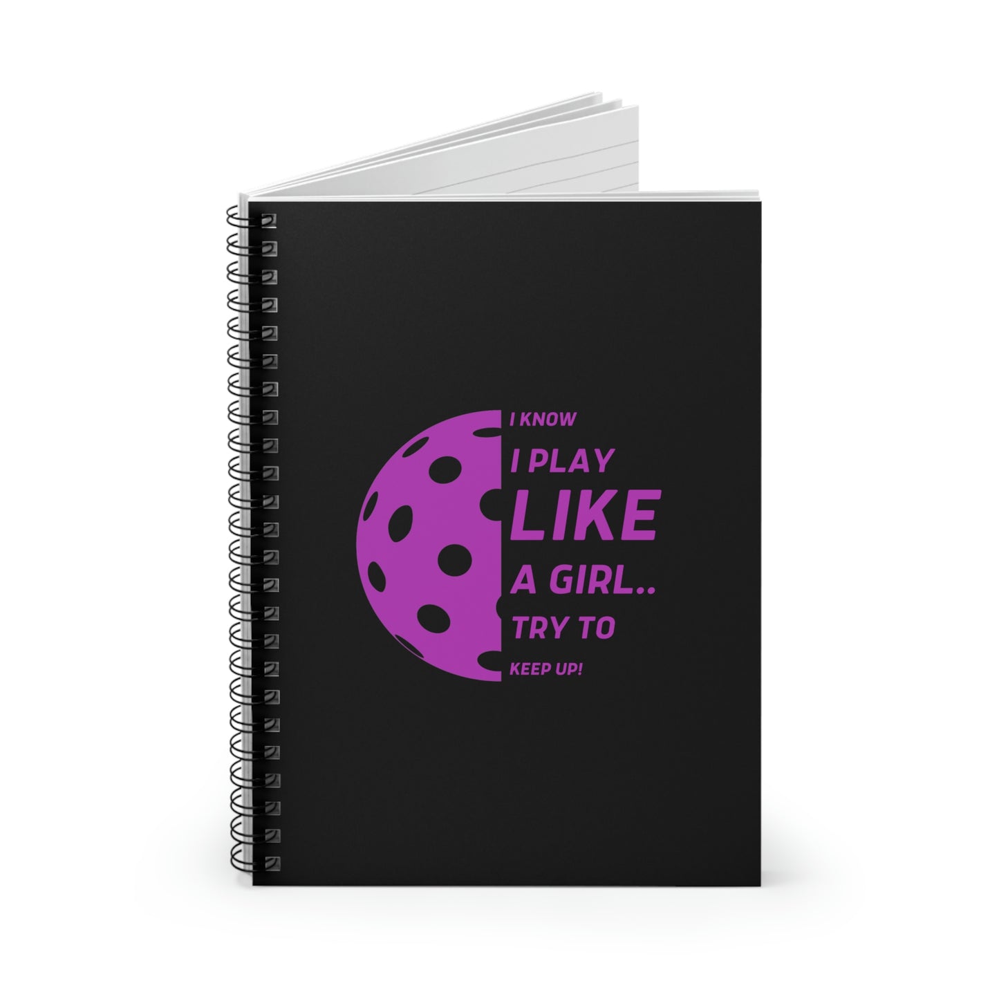 Spiral Notebook - Ruled Line (Purple Graphic)
