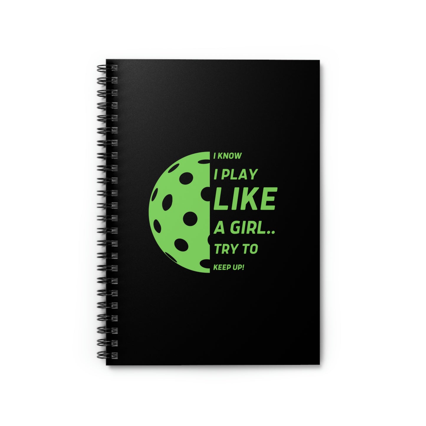 Spiral Notebook - Ruled Line (Green Graphic)