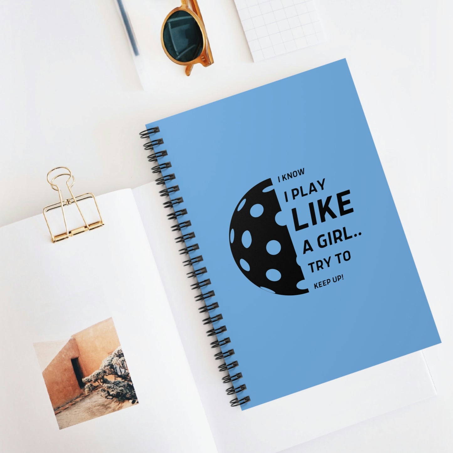Spiral Notebook - Ruled Line (Black Graphic)