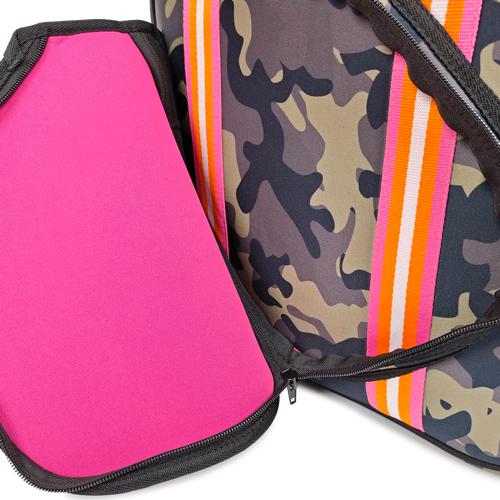 Camo with Pink and Orange stripes