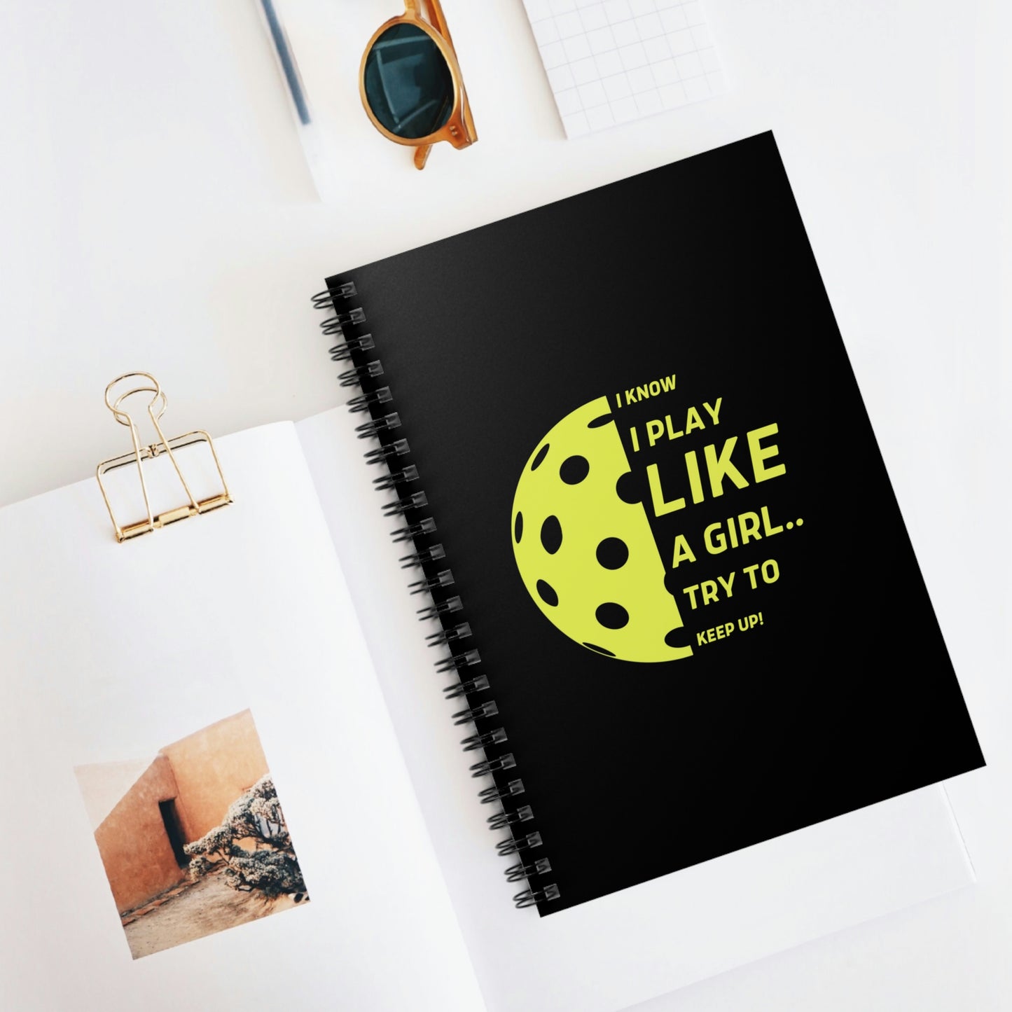 Spiral Notebook - Ruled Line (Yellow Graphic)