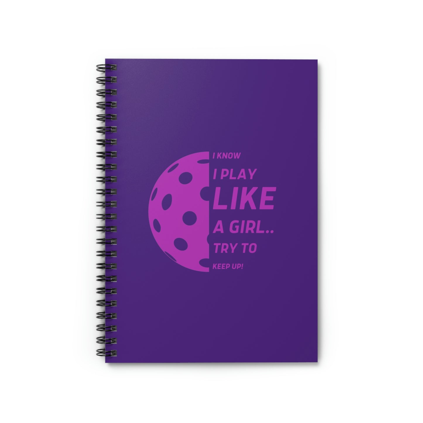 Spiral Notebook - Ruled Line (Purple Graphic)