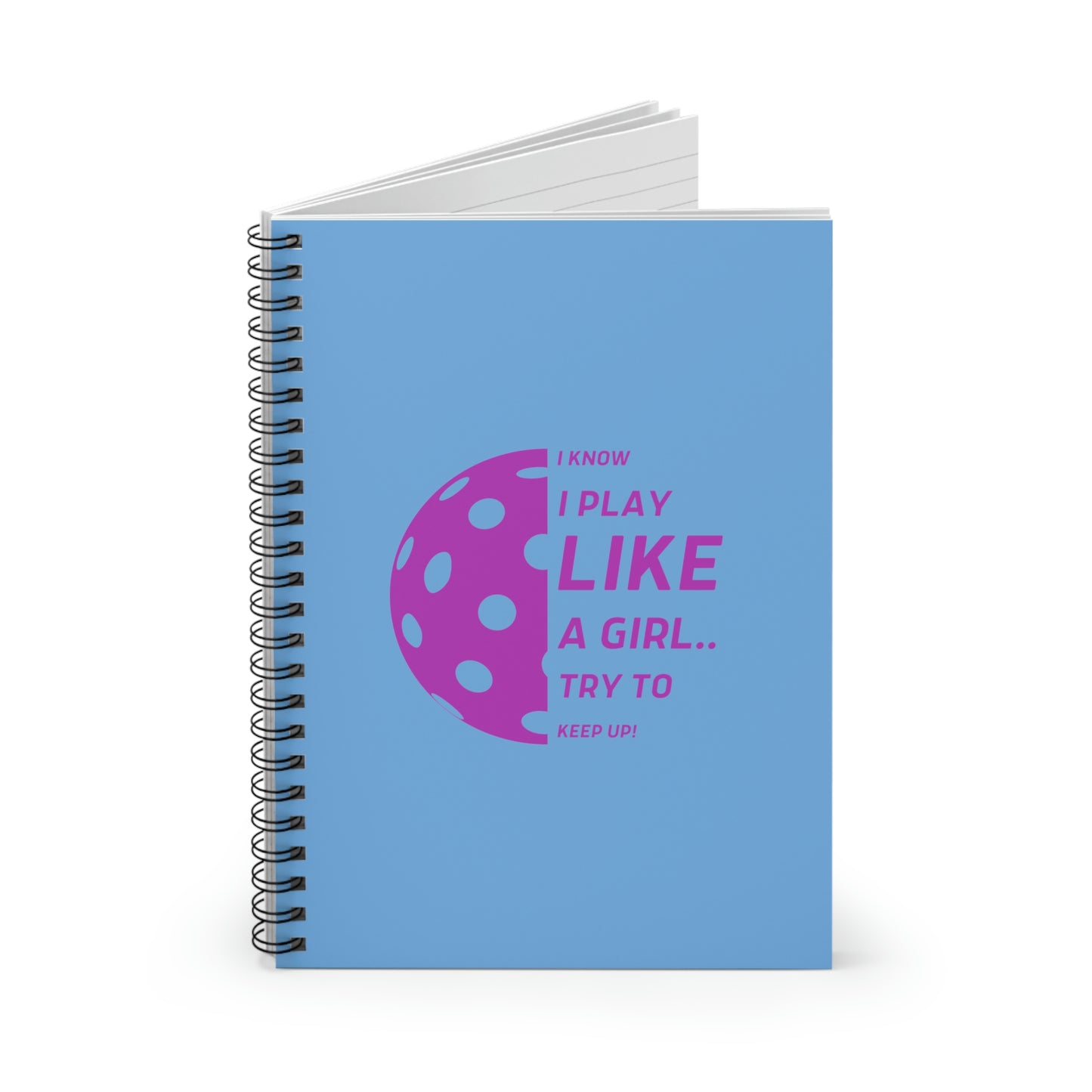 Spiral Notebook - Ruled Line (Purple Graphic)