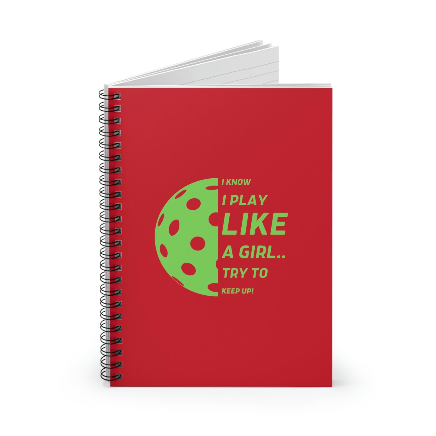 Spiral Notebook - Ruled Line (Green Graphic)