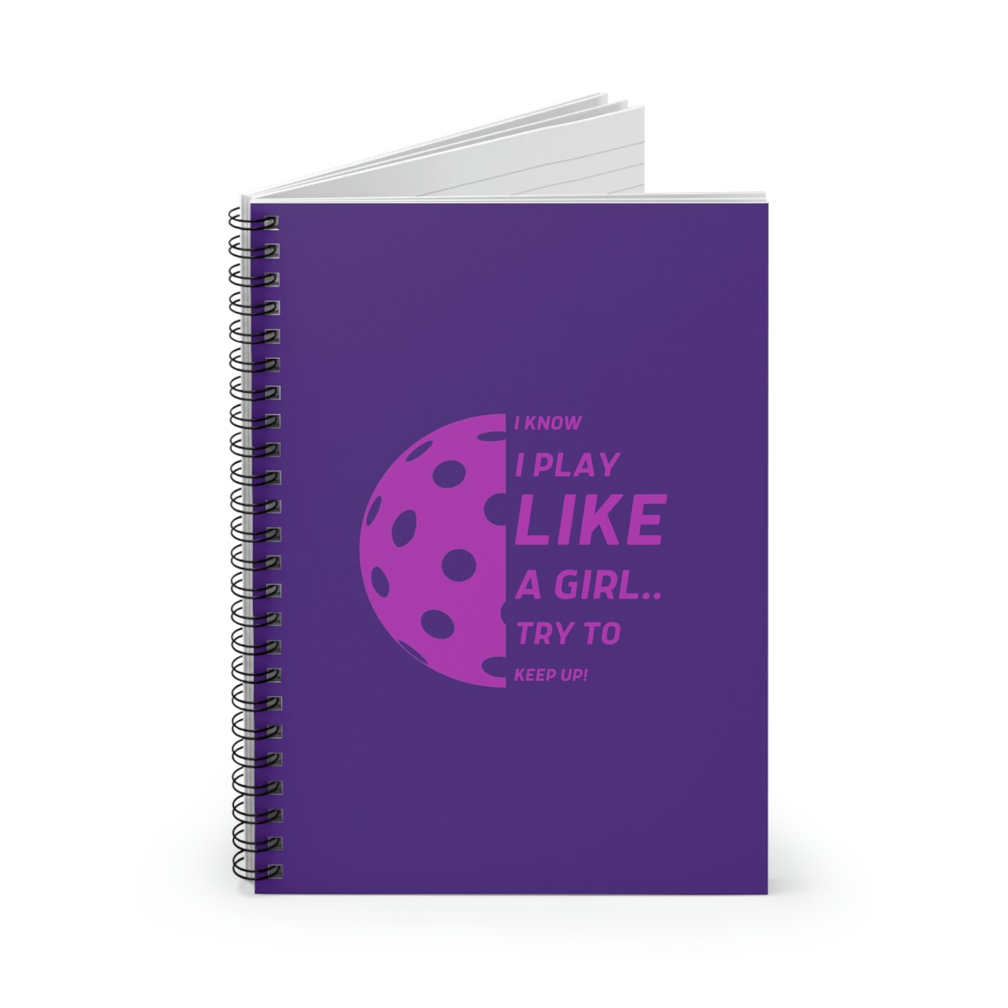 Spiral Notebook - Ruled Line (Purple Graphic)