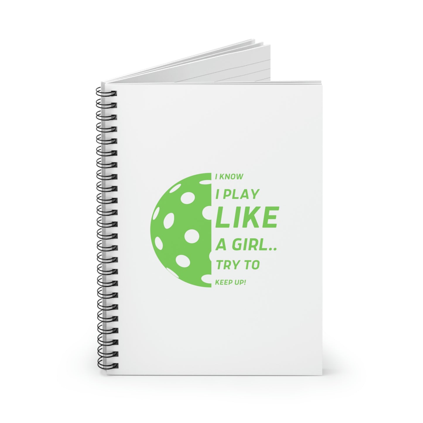 Spiral Notebook - Ruled Line (Green Graphic)