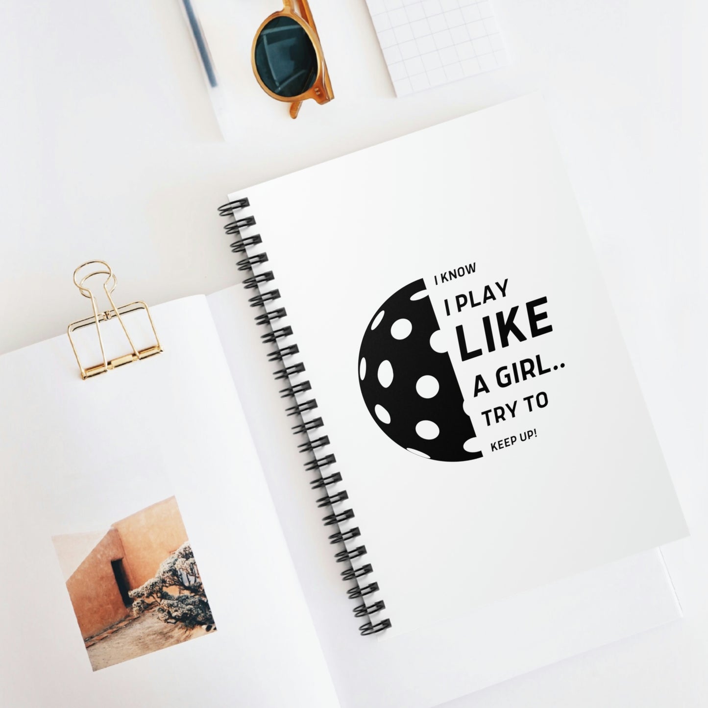 Spiral Notebook - Ruled Line (Black Graphic)
