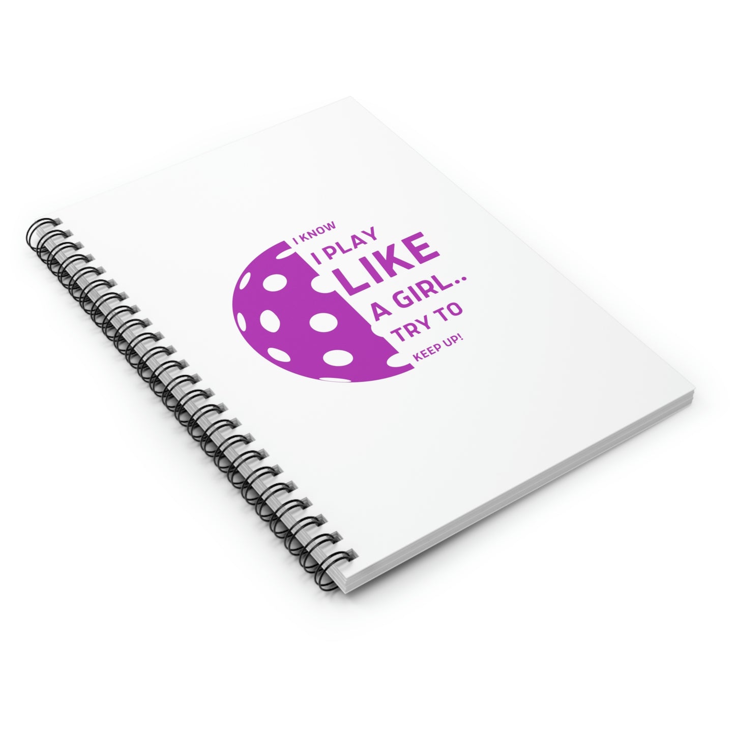 Spiral Notebook - Ruled Line (Purple Graphic)