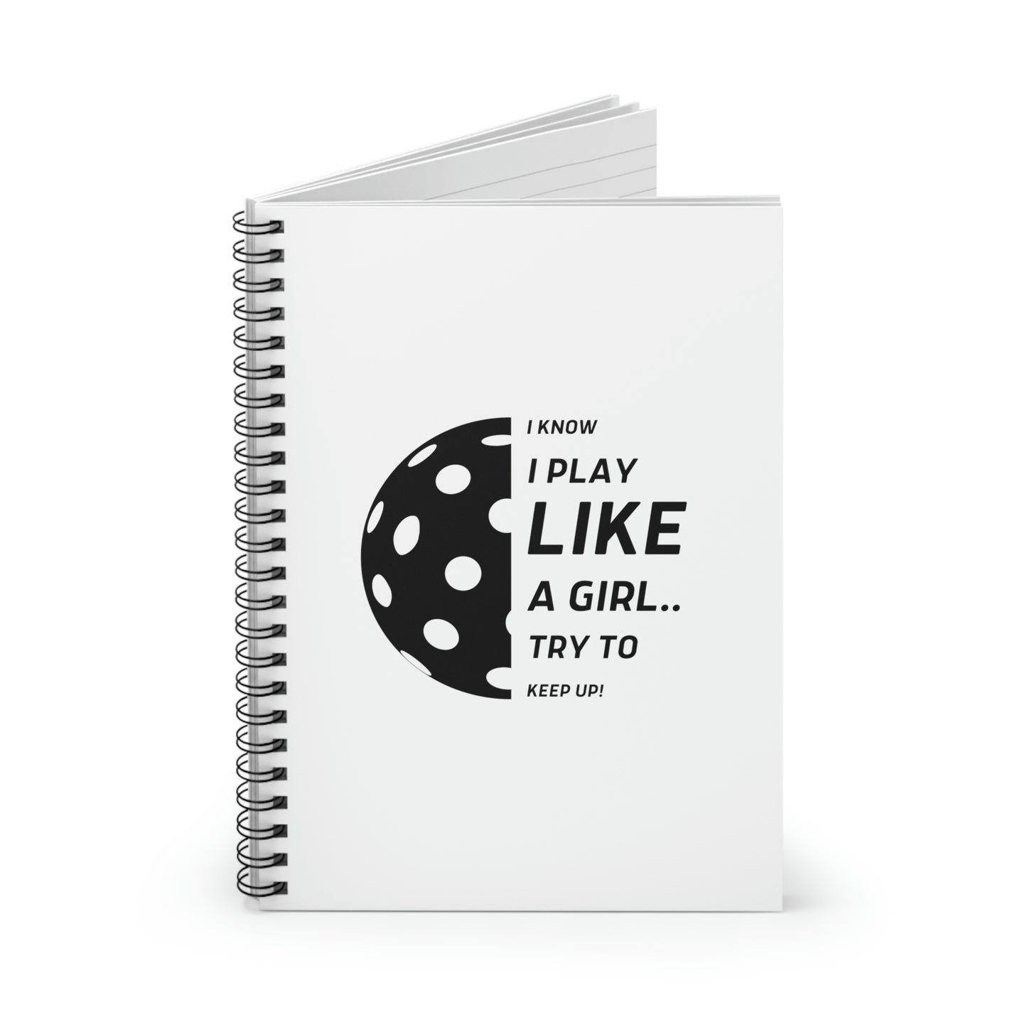 Spiral Notebook - Ruled Line (Black Graphic)