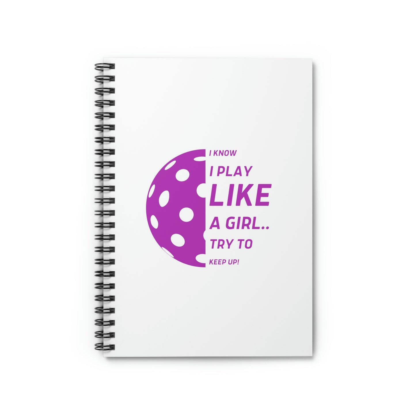 Spiral Notebook - Ruled Line (Purple Graphic)
