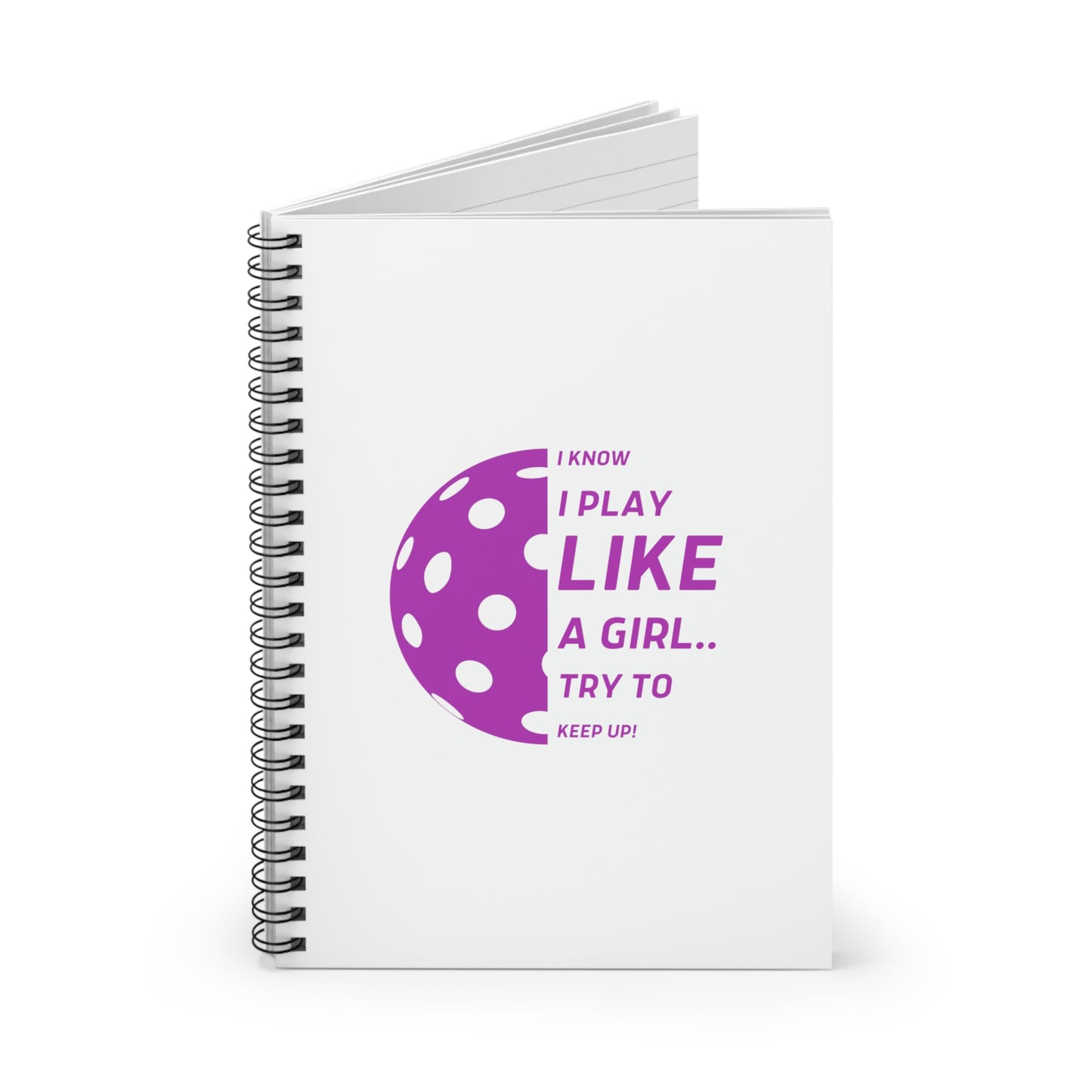 Spiral Notebook - Ruled Line (Purple Graphic)