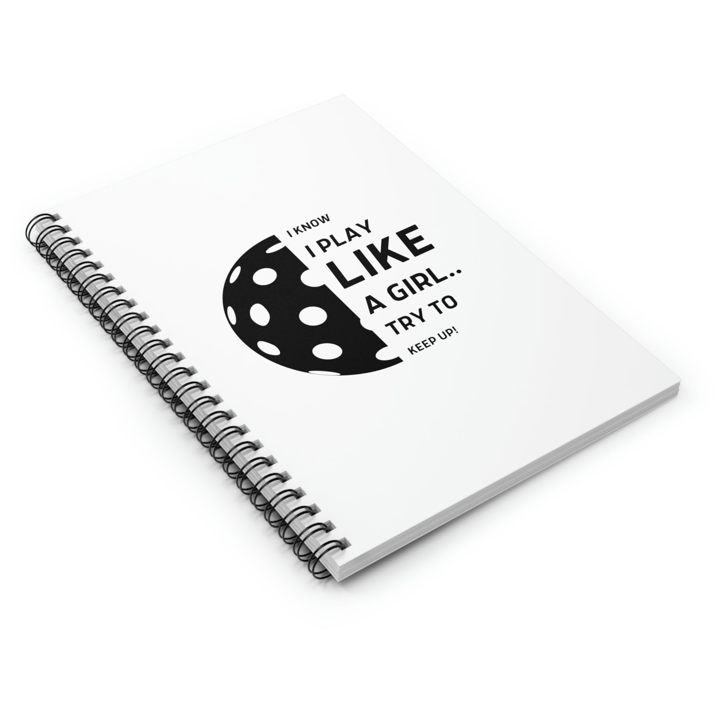 Spiral Notebook - Ruled Line (Black Graphic)