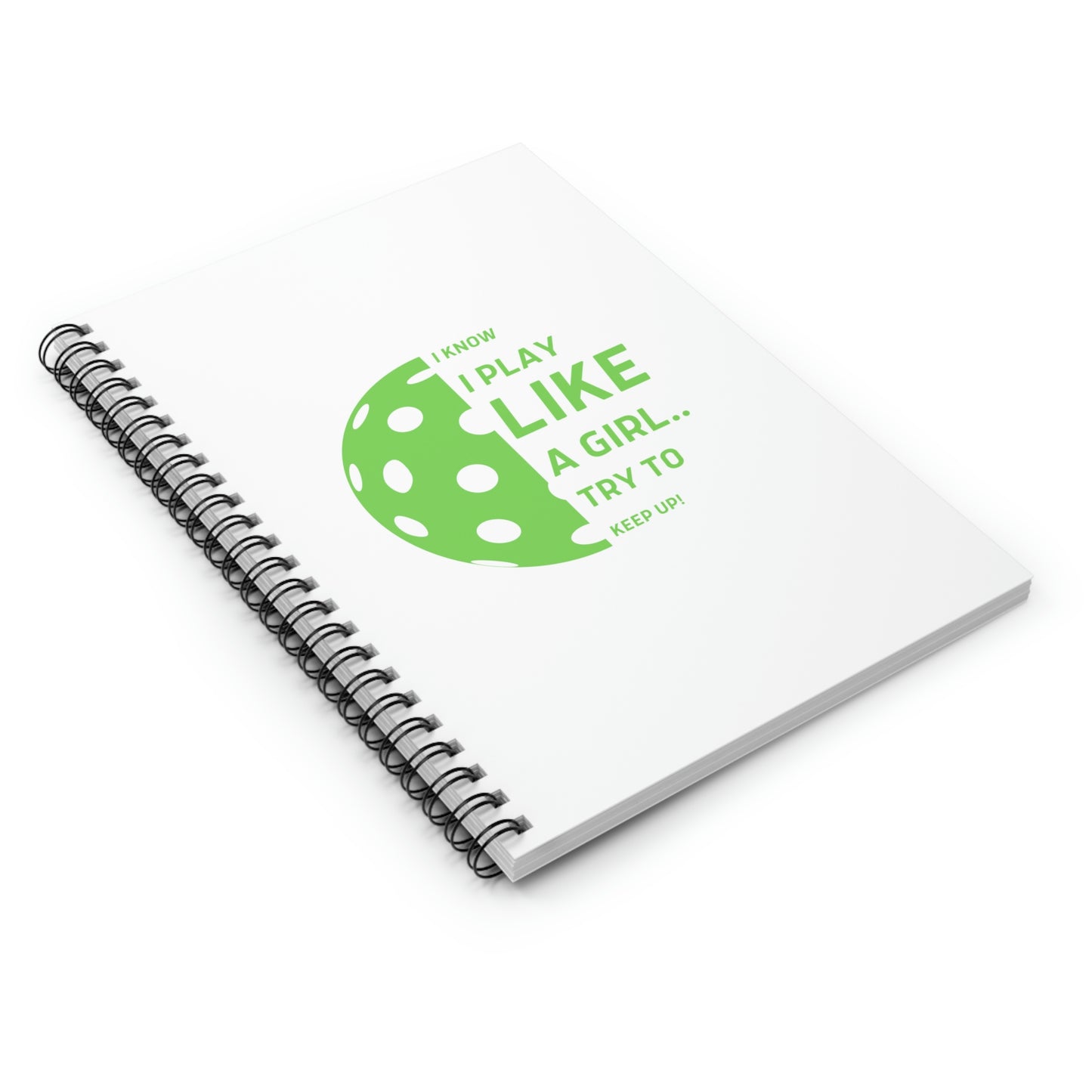 Spiral Notebook - Ruled Line (Green Graphic)