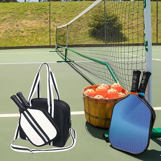 Black bag with white stripe