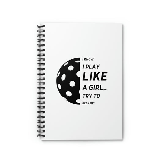 Spiral Notebook - Ruled Line  (Black Graphic)