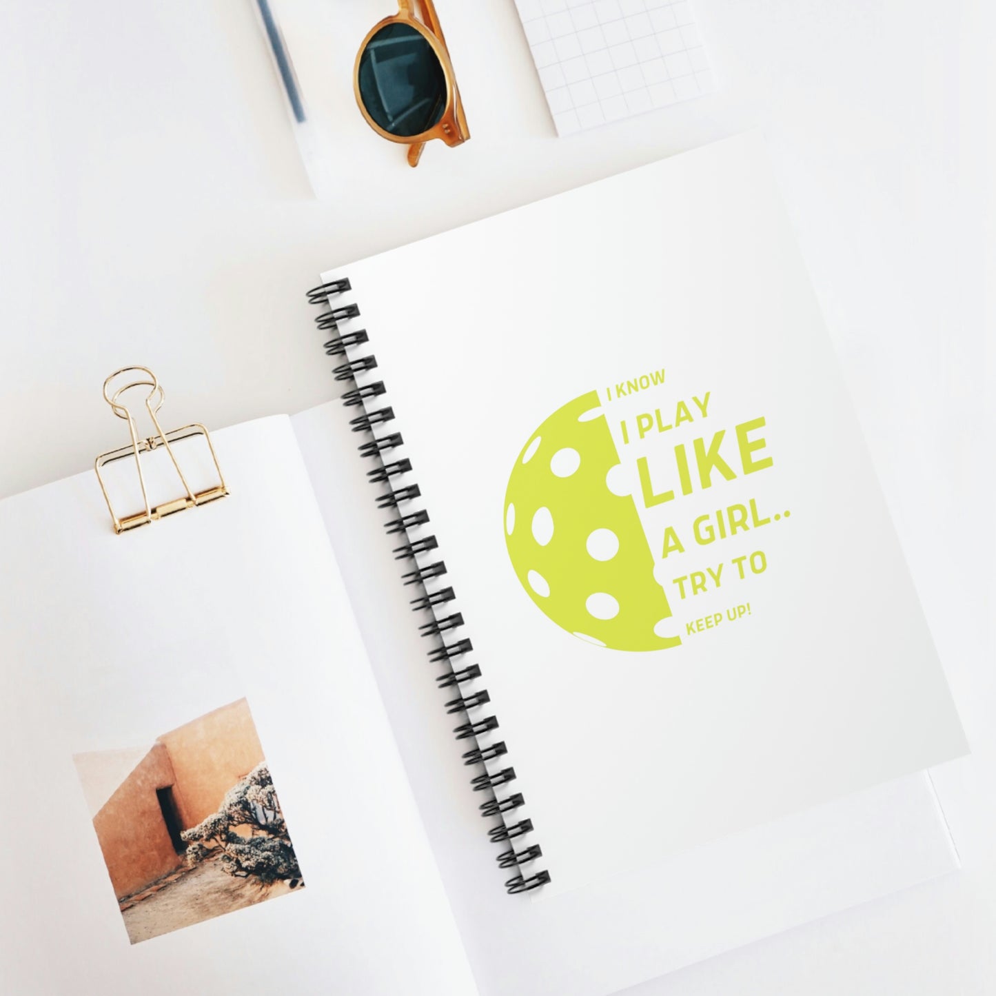 Spiral Notebook - Ruled Line  (Yellow Graphic)