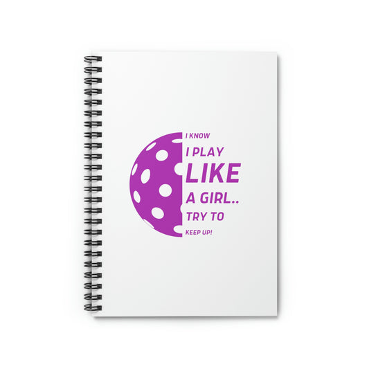 Spiral Notebook - Ruled Line  (Purple Graphic)