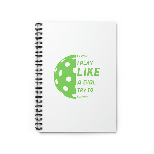 Spiral Notebook - Ruled Line  (Green Graphic)