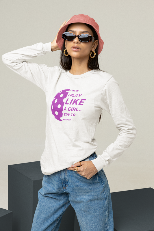 Ultra Cotton Long Sleeve Tee (PURPLE GRAPHIC)